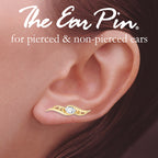 14k Yellow Gold Cubic Zirconia Oval Filigree Ear Pin Earrings