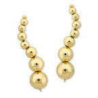 Classic Double Polished Ear Pin Earrings in 14k Yellow Gold