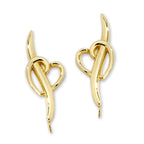 Heart Gold Ear Pin Earrings