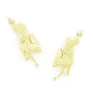 Gold Rabbit Ear Pin Earrings