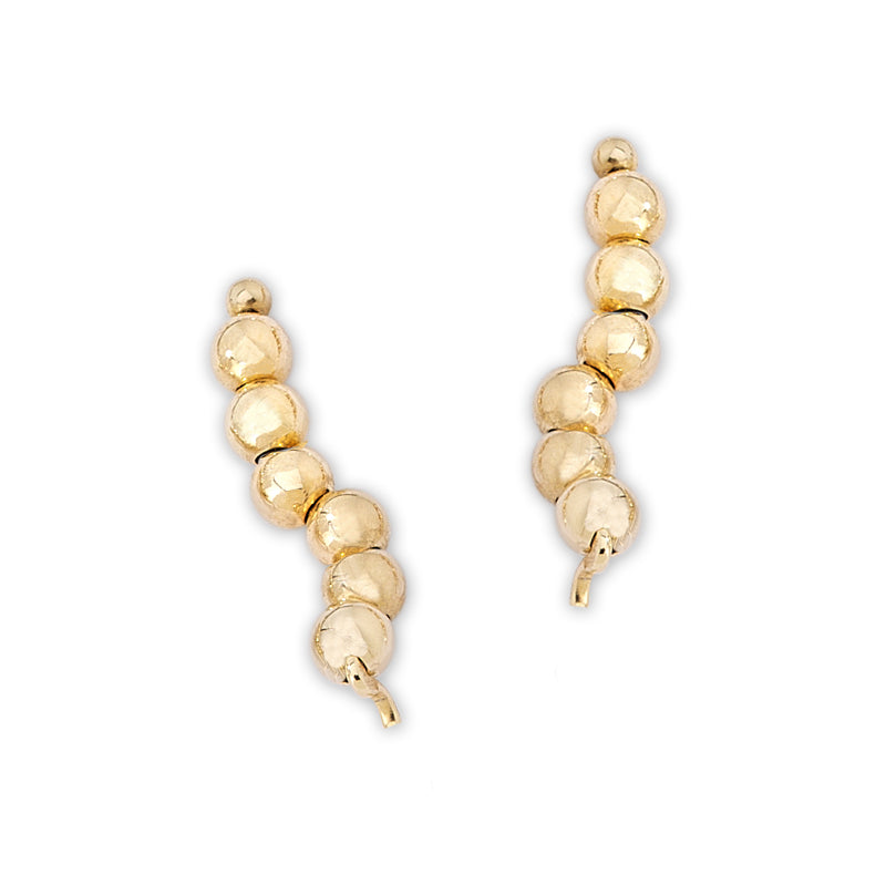 Polished Beads Ear Pin Earrings