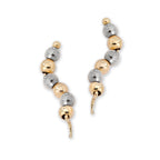 Two Tone Bead Ear Pin Earrings