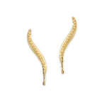 Twisted Rope Ear Pin Earrings in Gold