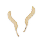 Gold Rope Ear Pin Earrings