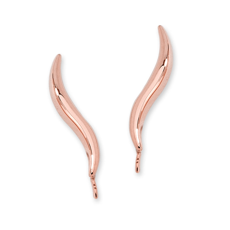 Ear Pin Ear Climber Earrings Classic Short 14k Rose Gold