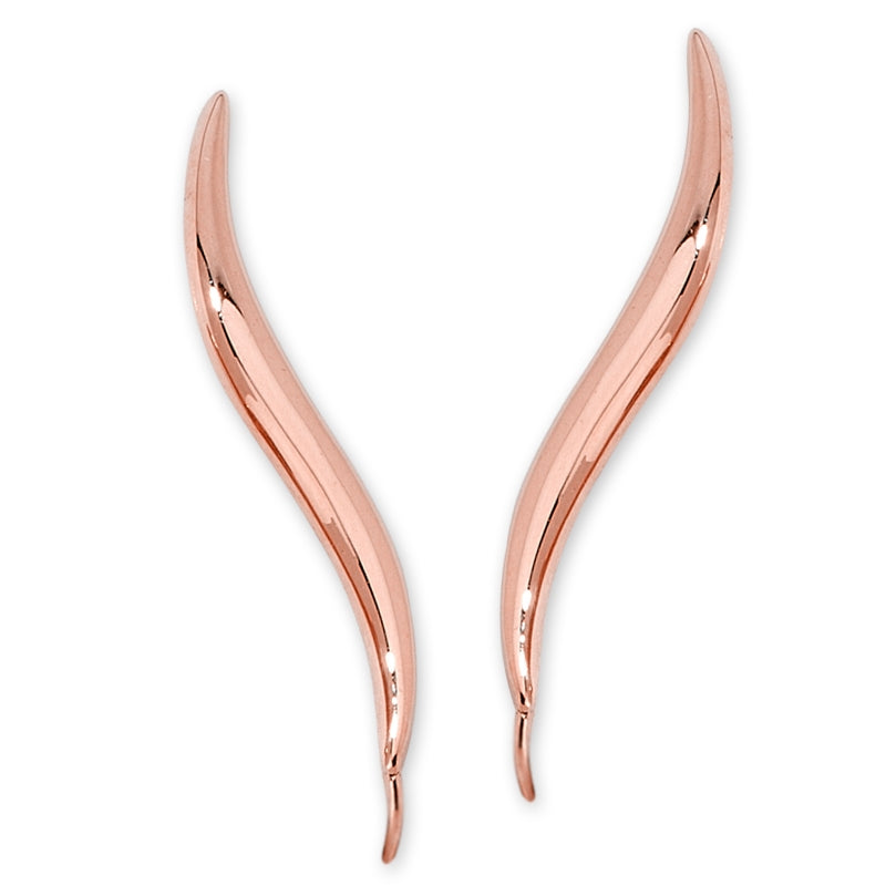 Ear Pin Ear Climber Earrings Classic Medium Size 14k Rose Gold