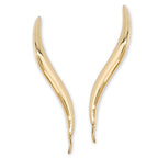 Ear Pin Ear Climber Earrings Classic Medium Size 14k Yellow Gold