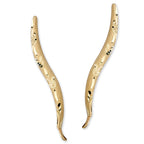 Diamond Cut Ear Pin Earrings in Gold