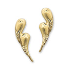 14k Gold Diamond Cut Ear Pin Earrings