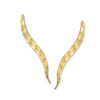 14k Yellow Gold Argyle Pattern Diamond Cut Ear Pin Earrings