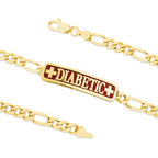 Gold Over Silver DIABETIC ID Bracelet