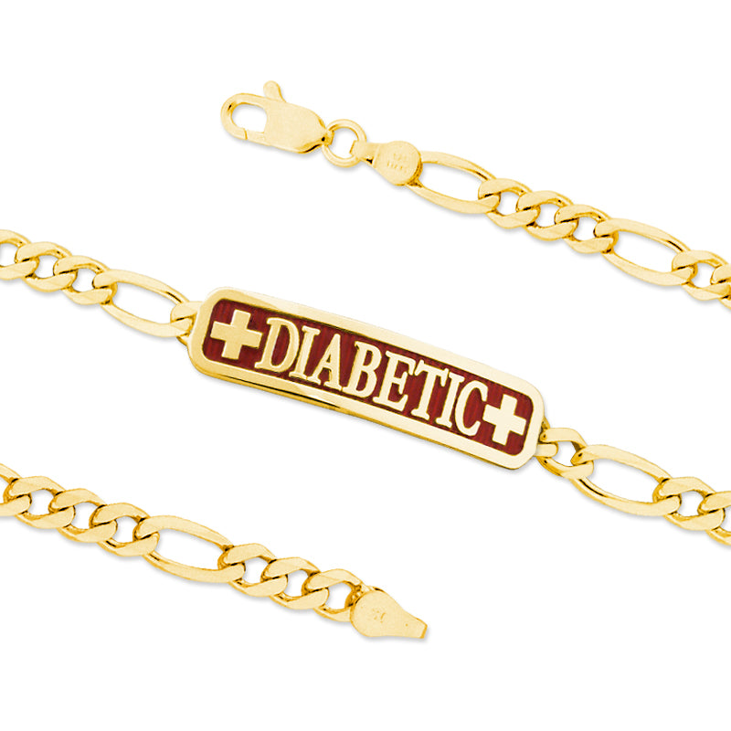 Gold Over Silver DIABETIC ID Bracelet