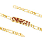 Gold Over Silver ALZHEIMER'S ID Bracelet