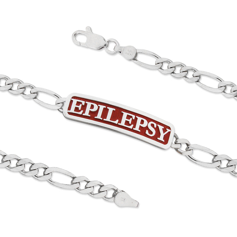 Sterling Silver EPILEPSY ID Bracelet