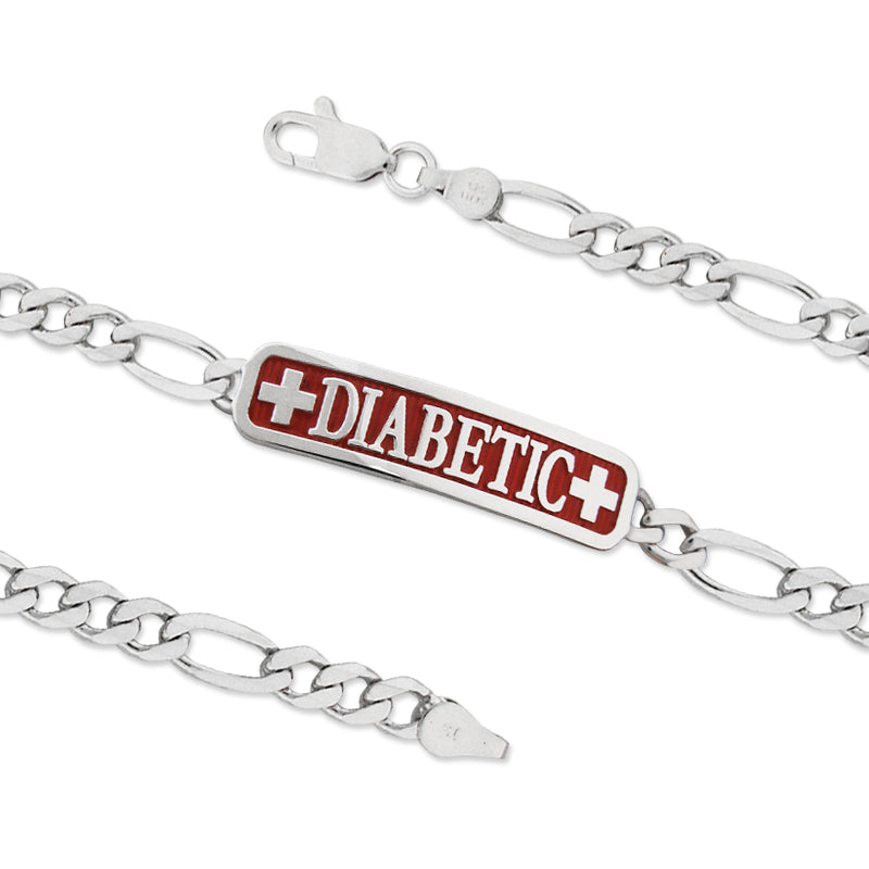 Sterling Silver DIABETIC ID Bracelet
