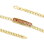Gold Over Silver ALZHEIMER'S ID Bracelet