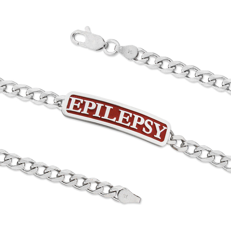 Sterling Silver EPILEPSY ID Bracelet