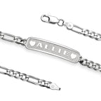 Sterling Silver Personalized ID Bracelet