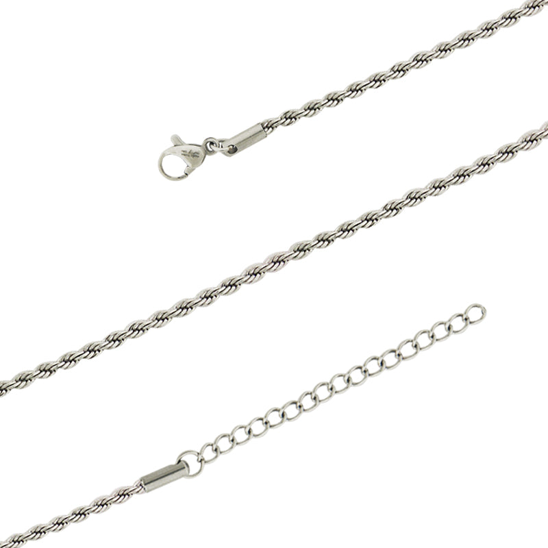 Stainless Steel Birthstone Mom I Love You Pendant Necklace Chain