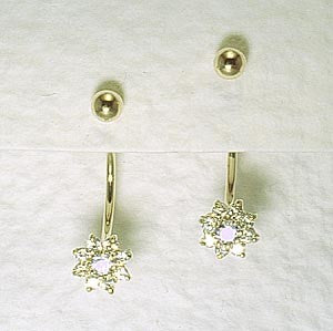 Front to Back Earrings - 1/3ct. Diamond Cluster & Tanzanite Cioro 14k Gold