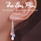 Ear Pin with Triple Pair Enhancers in Silver