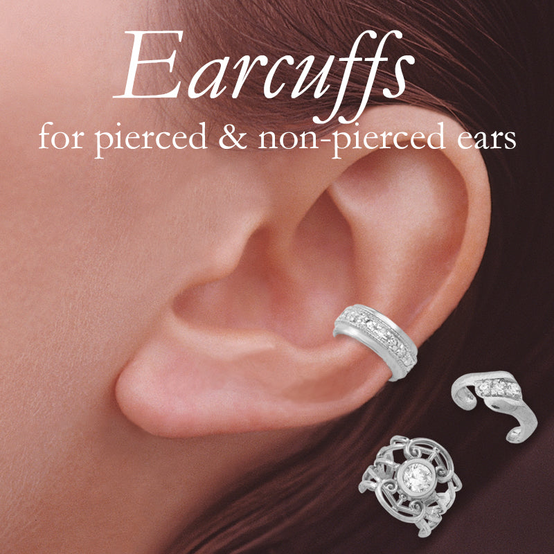 Sterling Silver Cubic Zirconia Set of 3 Earcuff Earrings