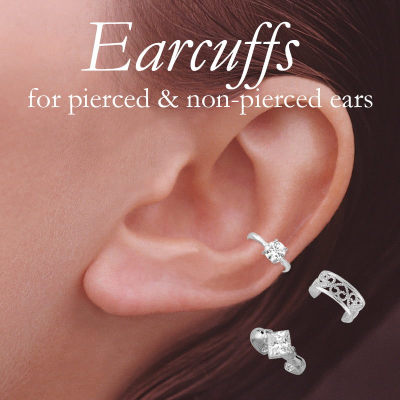 Silver Set of 3 Earcuff Earrings