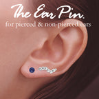 Faceted Beads Ear Pin Earrings with Passion Blue Topaz Stud Earrings