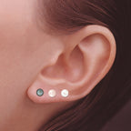 White-Pink-Grey Freshwater Cultured Pearls Triple Set Silver Stud Earrings
