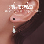 Swarovski Stud with Teardrop Dangle Enhancer