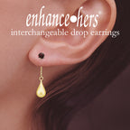 Swarovski Stud with Teardrop Dangle Enhancer