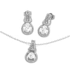 Love Knot Set April Birthstone Cubic Zirconia 