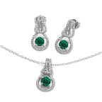 Love Knot Set May Birthstone Emerald