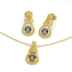 Love Knot Set June Birthstone Mystic Topaz