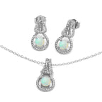 Love Knot Set October Birthstone Opal