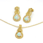 Love Knot Set October Birthstone Opal