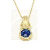 Love Knot Pendant Necklace 1 Carat Birthstone Gemstone 18k Gold Over Silver