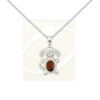 Dog Pendant Silver Necklace Your Birthstone Choice