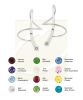Silver Birthstone Classic Earspirals Earrings with Swarovski Crystal Stones