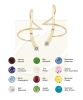 Gold Over Silver Birthstone Classic Earspirals Earrings with Swarovski Crystal Stones