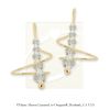 Swarovski Crystal Graduating Drop Earspirals Earrings Gold Over Silver