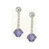 Silver Bead Swarovski Crystal Dangle Interchangeable Enhancers Earrings