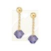 Gold Over Silver Bead Swarovski Crystal Dangle Interchangeable Enhancers Earrings