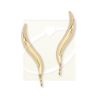 Ear Climbers Gold Over Silver Classic Polished Ear Pin Earrings - Short Version