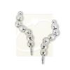 Ear Climbers Sterling Silver Faceted Beads Ear Pin Earrings - Short Version