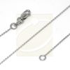 Rolo Link Chain Necklace 14k White Gold 0.55mm 16 to 20 Inches