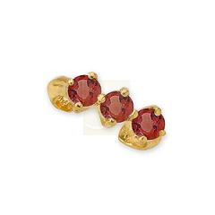 Garnet Ear Cuff Earring in 14k Yellow Gold