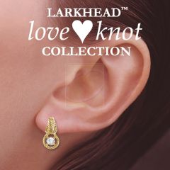 Love Knot Earrings Braided Rope 2/3rd Carat Twt. Cubic Zirconia 18k Gold over Silver