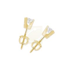 1/2ct. Twt. Diamond Stud Screwback 14k Yellow Gold Earrings