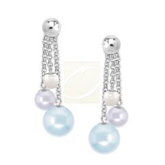 Swarovski Pearl Crystals Interchangeable Enhancer Earrings S